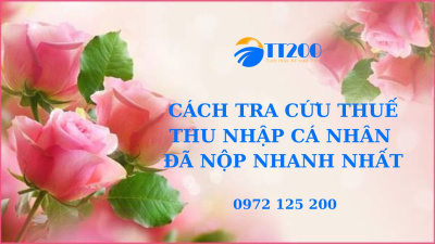 CÁCH TRA CỨU THUẾ THU NHẬP CÁ NHÂN ĐÃ NỘP NHANH NHẤT