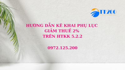 GIẢM THUẾ TRÊN HTKK