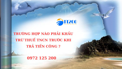 KHẤU TRỪ THUẾ TNCN CỦA NGƯỜI LAO ĐỘNG