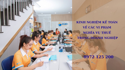 KINH NGHIỆM KẾ TOÁN VỀ CÁC VI PHẠM NGHĨA VỤ THUẾ TRONG DOANH NGHIỆP