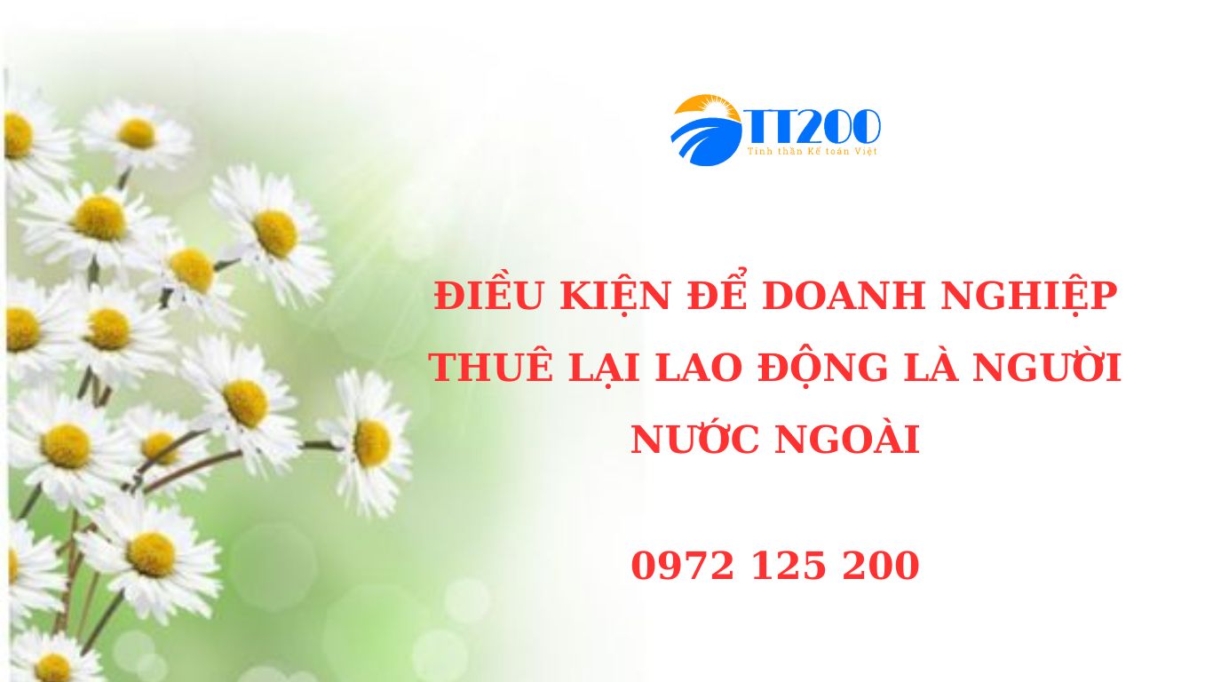 DOANH NGHIỆP THUÊ NGƯỜI LAO ĐỘNG NƯỚC NGOÀI