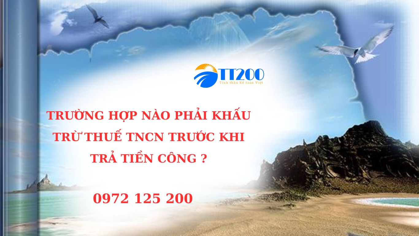 KHẤU TRỪ THUẾ TNCN CỦA NGƯỜI LAO ĐỘNG