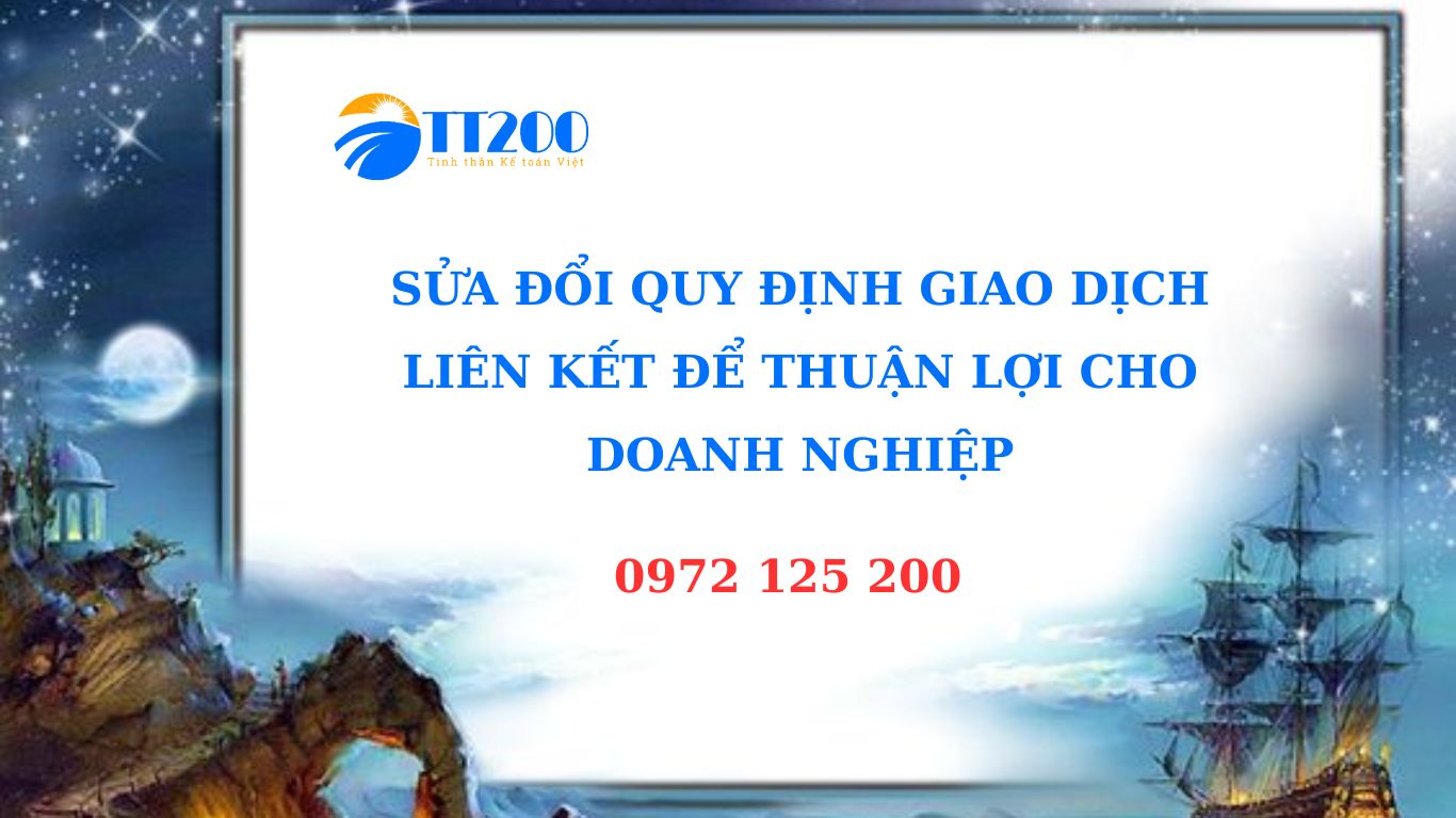 SỬA ĐỔI GIAO DỊCH LIÊN KẾT